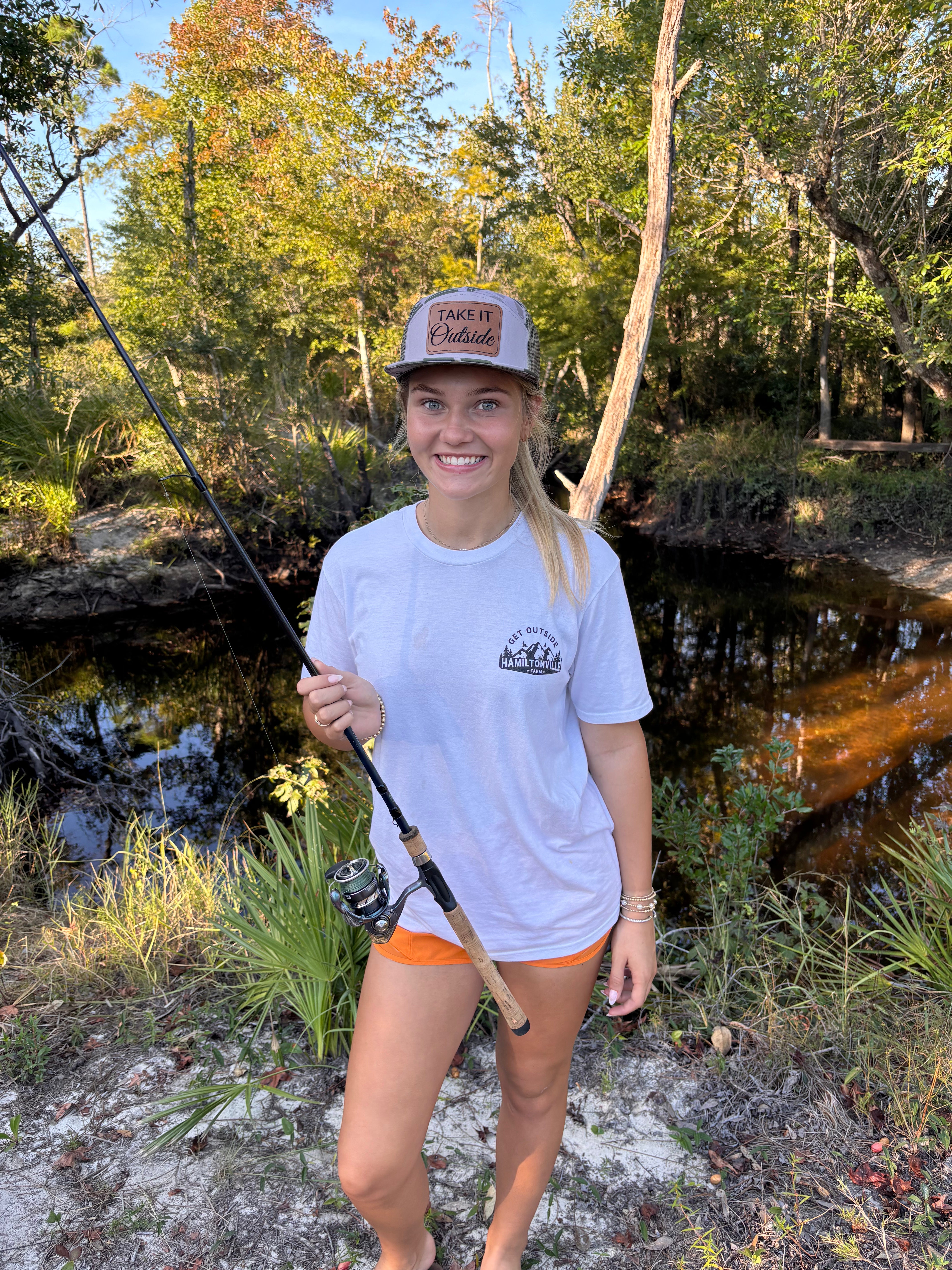 Take It Outside – 7-Panel Flat Bill Marsh Camo Hat